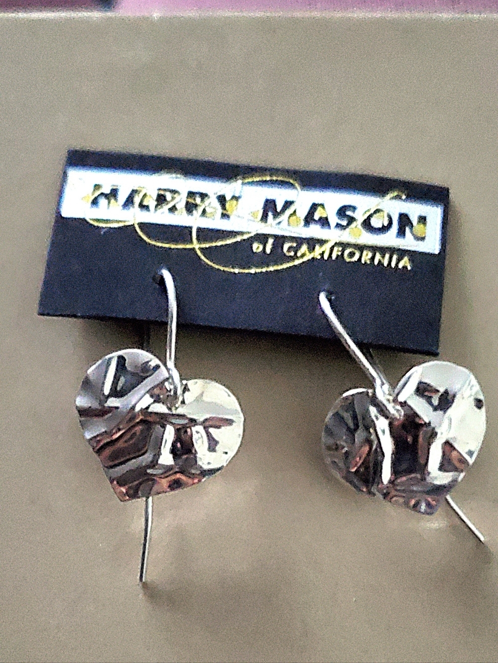 Harry Mason Of California 925 Sterling Silver Leaf Earrings